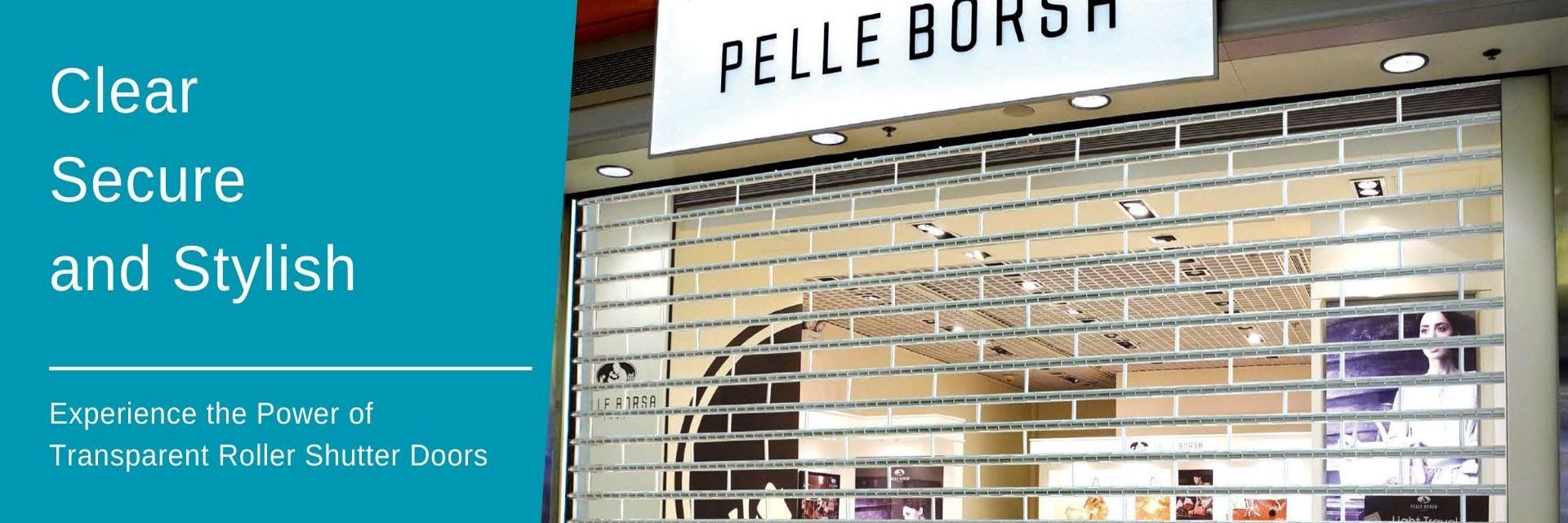 kualitas Pintu Roller Shutter Transparan pabrik